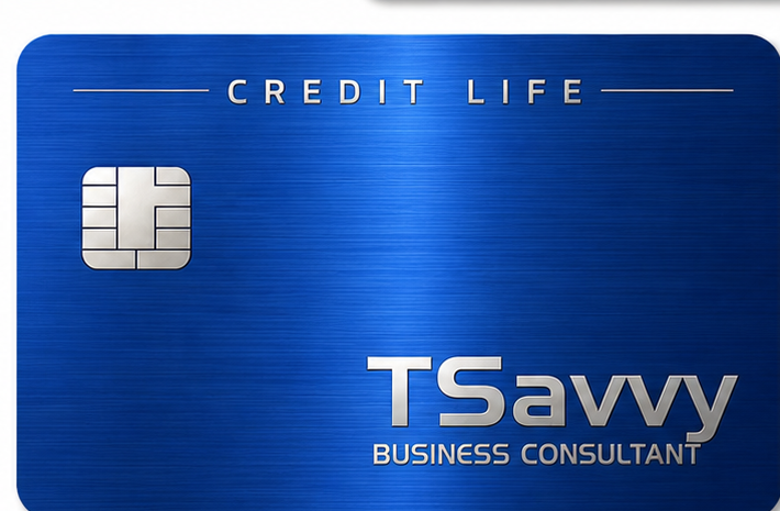 Credit Life TSavvy royal blue card