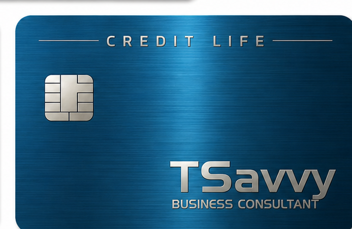 Credit Life TSavvy teal blue card